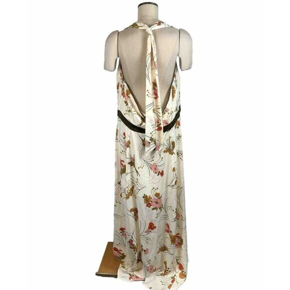 Modcloth NWT Women's White Floral Nostalgia Queen Halter Maxi Dress Plus Size 22 - Picture 8 of 13